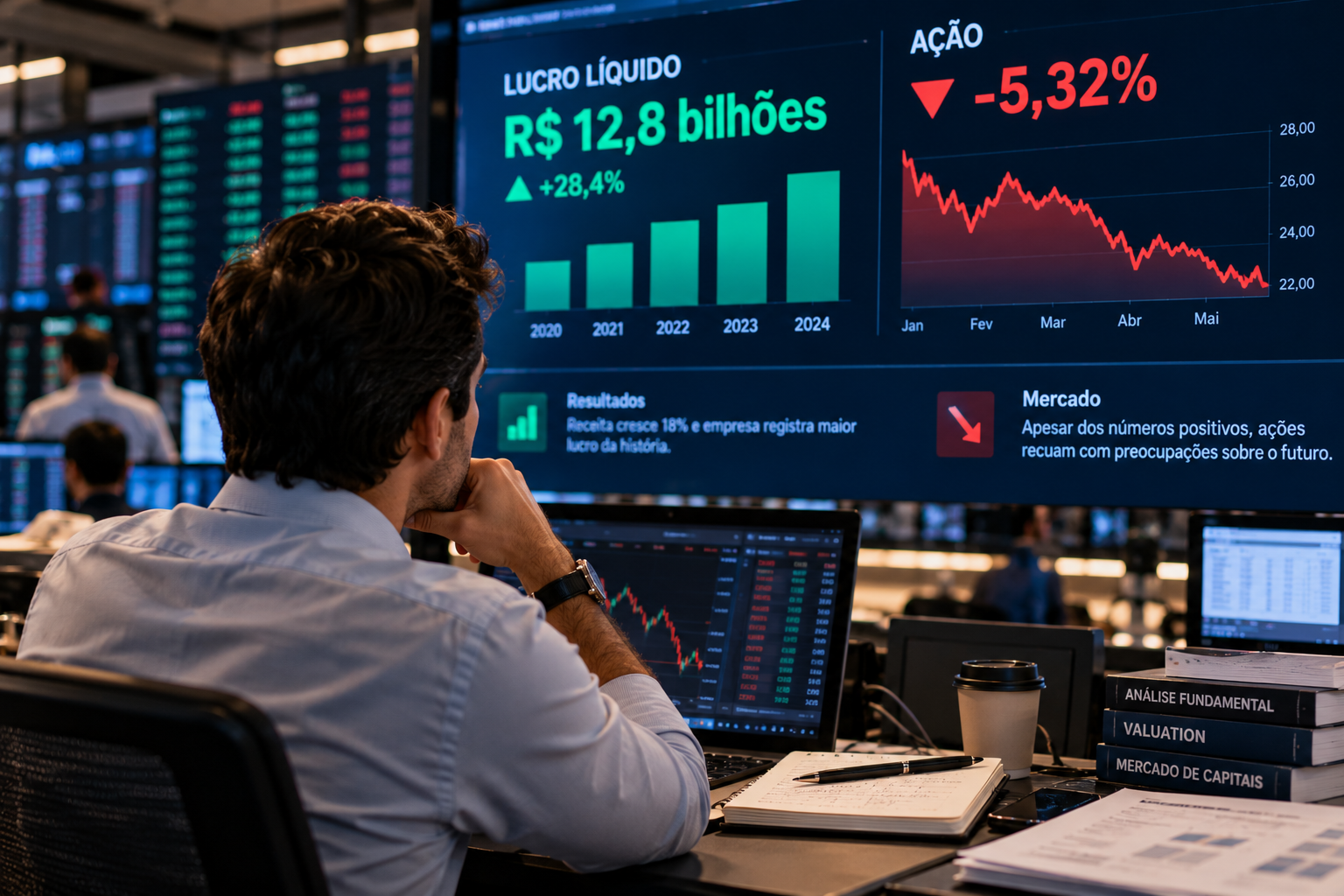 Lucro recorde, ação em queda: o que o mercado está enxergando?